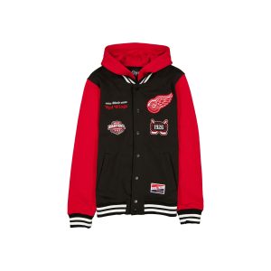 Detroit Red Wings Throwback Black Jacket