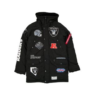 Alpha Industries x Las Vegas Raiders Black N-3B Parka Jacket