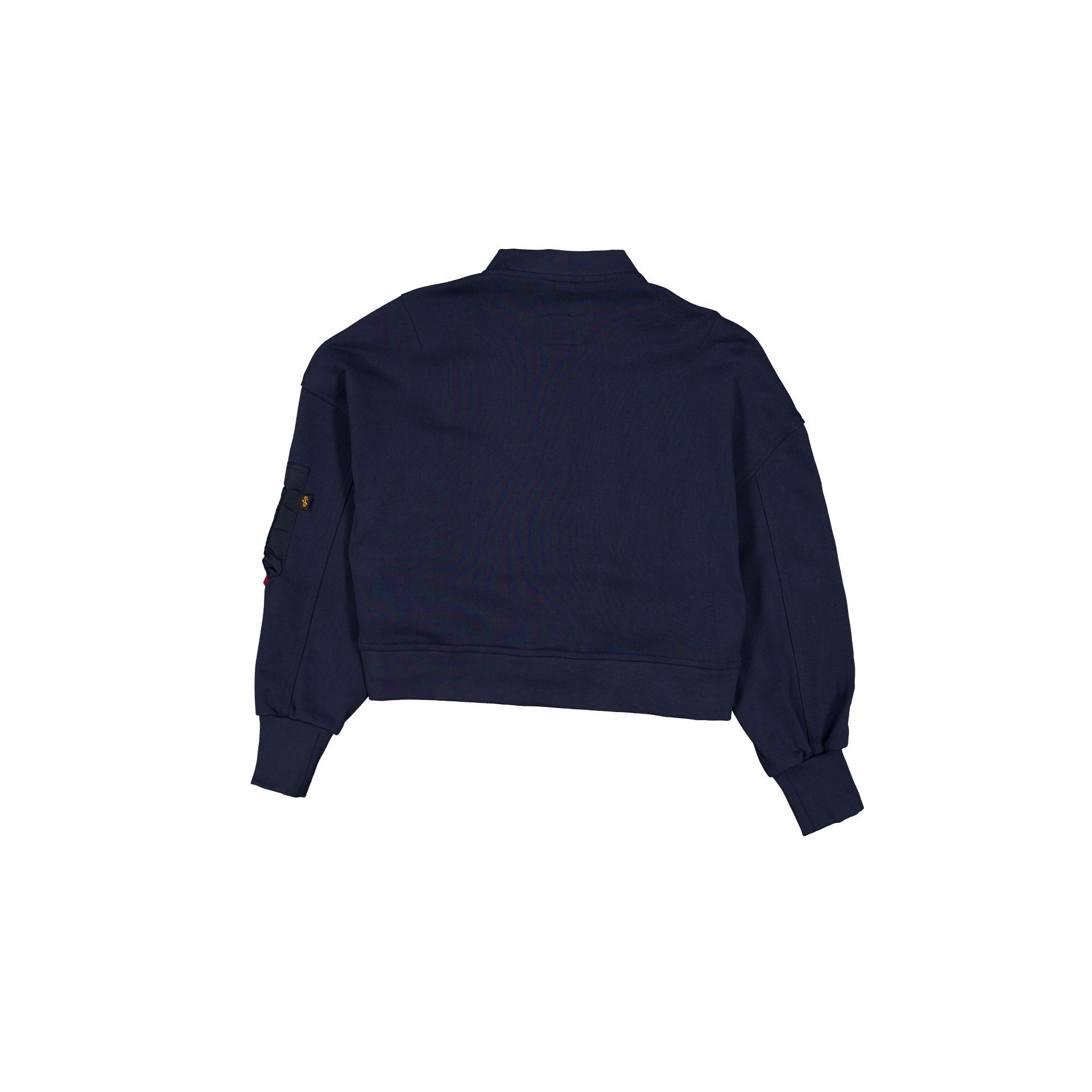 Alpha Industries x New York Yankees Navy Women's Full Zip Cropped Fleece Jacket - Image 2