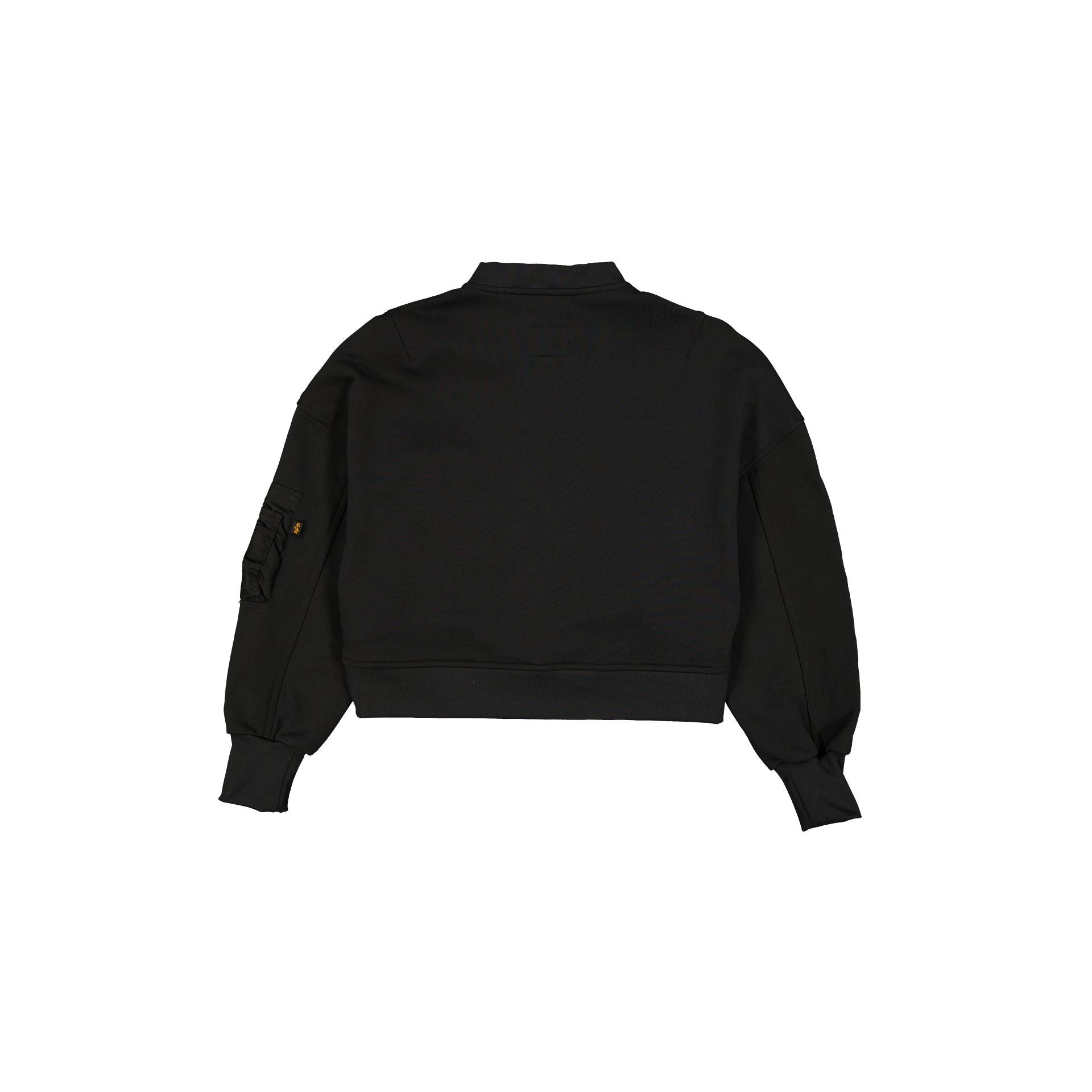 Alpha Industries x Las Vegas Raiders Black Women's Full Zip Cropped Fleece Jacket - Image 2