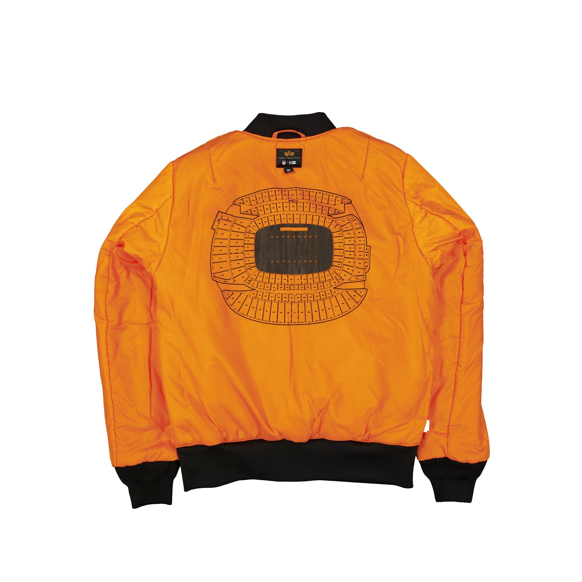 Alpha Industries x Chicago Bears Black Camo MA-1 Bomber Jacket - Image 2