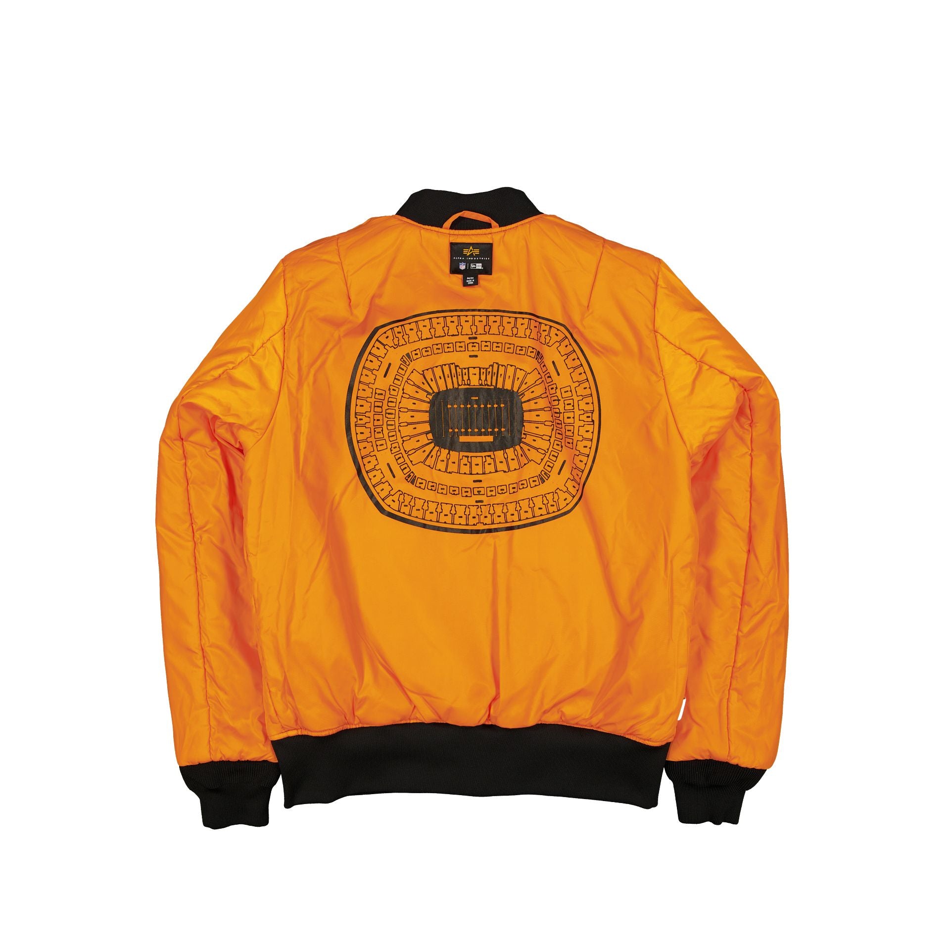 Alpha Industries x New York Jets Black Camo MA-1 Bomber Jacket - Image 2