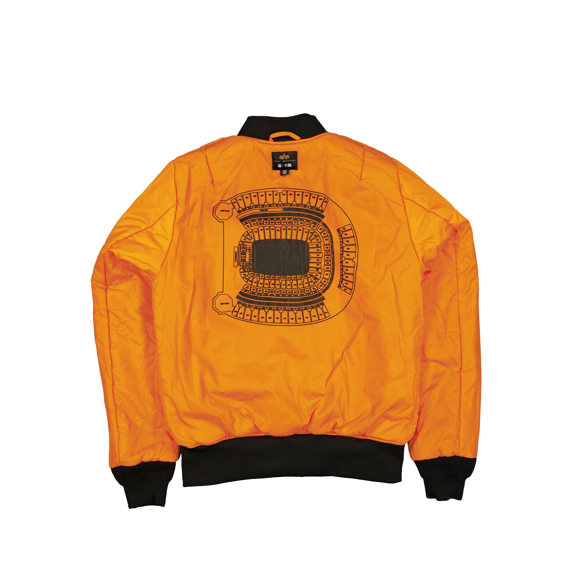 Alpha Industries x Pittsburgh Steelers Black Camo MA-1 Bomber Jacket - Image 2