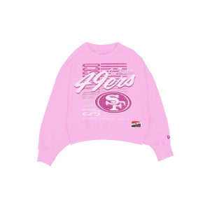 San Francisco 49ers Throwback Women's Washed Pink Crewneck