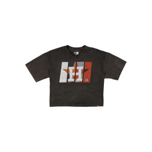 Houston Astros Sport Night Black Cropped Women's T-Shirt