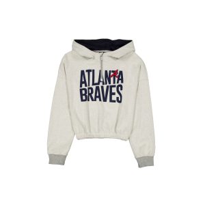 Atlanta Braves Sport Night Heather Gray Women's Hoodie