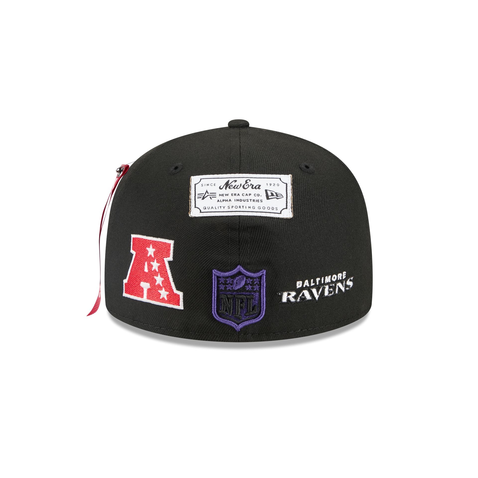 Alpha Industries x Baltimore Ravens Black 59FIFTY Fitted Hat - Image 6