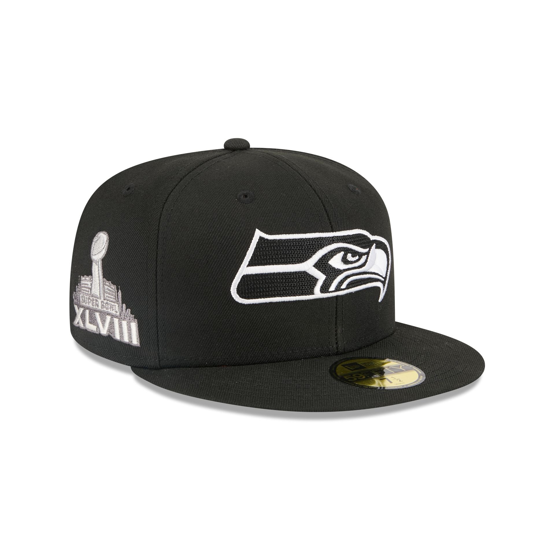 Alpha Industries x Seattle Seahawks Black 59FIFTY Fitted Hat - Image 3