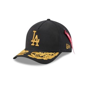 Alpha Industries x Los Angeles Dodgers Black 9FORTY M-Crown A-Frame Snapback Hat