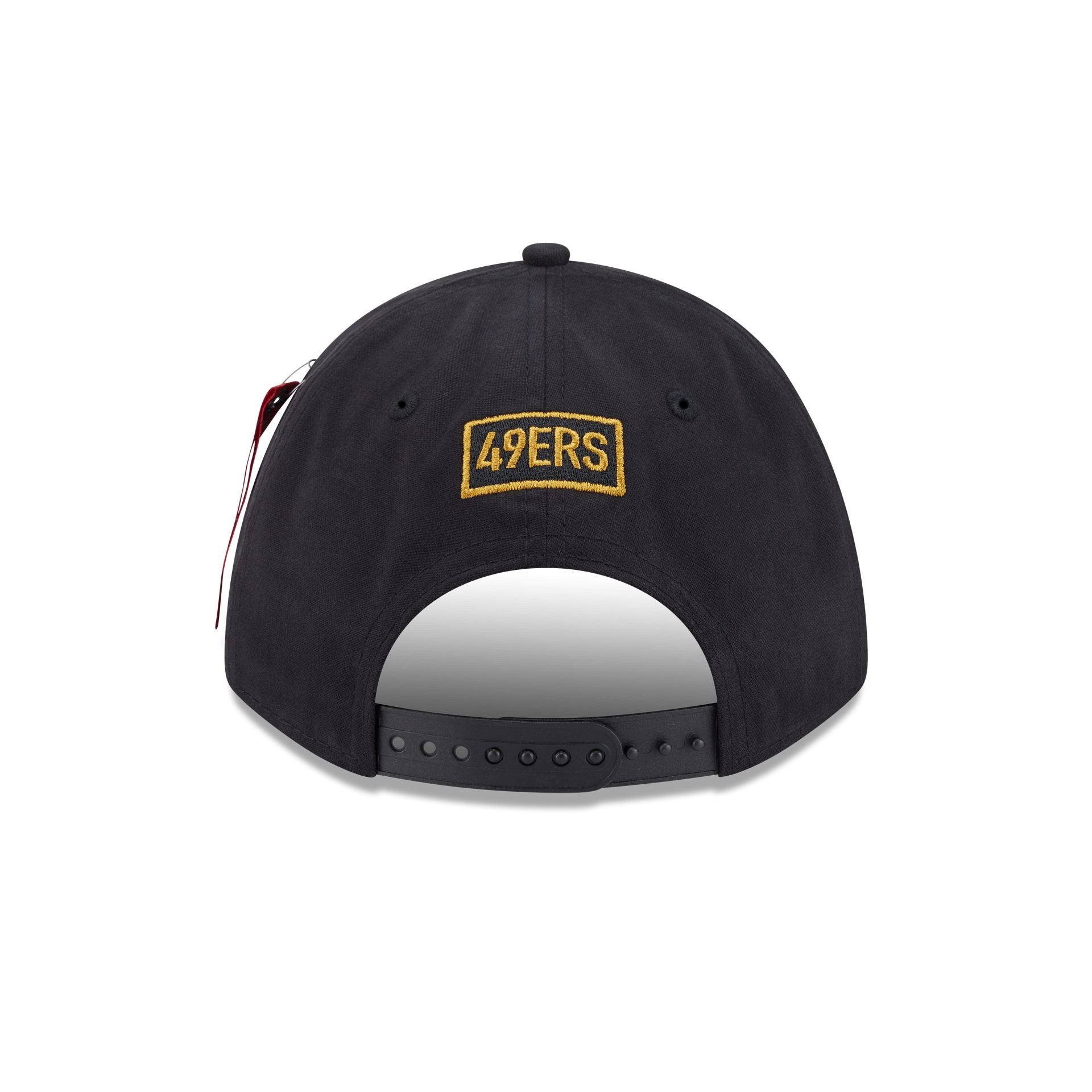 Alpha Industries x San Francisco 49ers Black 9FORTY M-Crown A-Frame Snapback Hat - Image 6