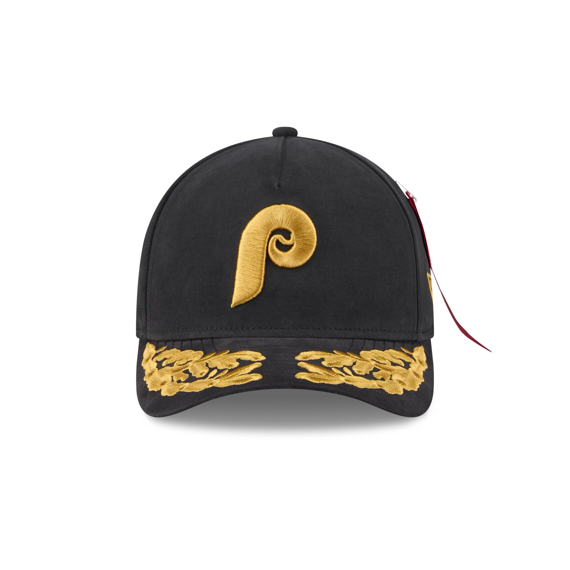 Alpha Industries x Philadelphia Phillies Black 9FORTY M-Crown A-Frame Snapback Hat - Image 2
