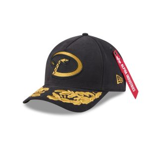 Alpha Industries x Arizona Diamondbacks Black 9FORTY M-Crown A-Frame Snapback Hat