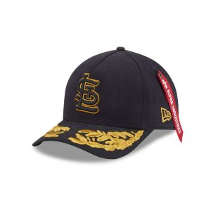 Alpha Industries x St. Louis Cardinals Black 9FORTY M-Crown A-Frame Snapback Hat