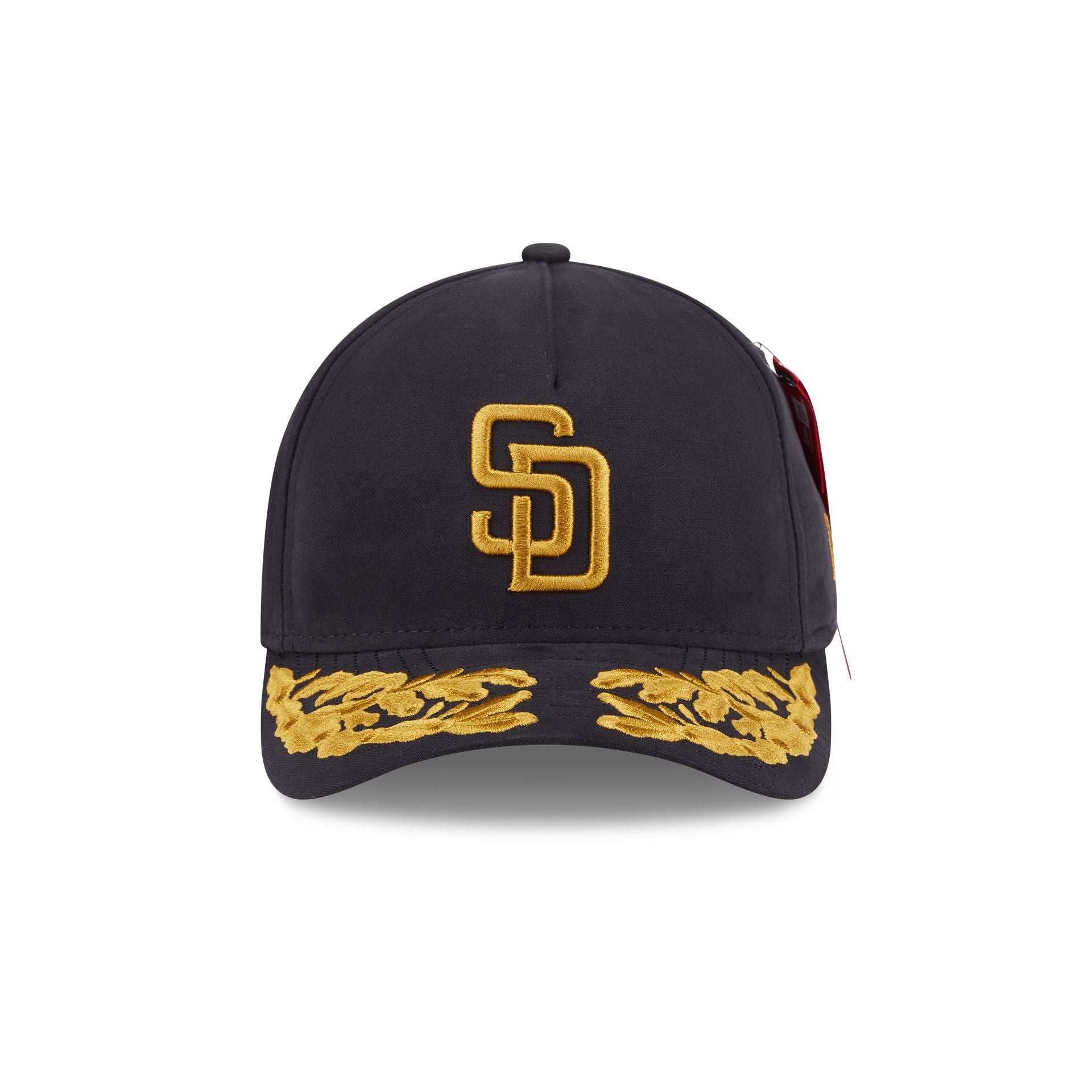 Alpha Industries x San Diego Padres Black 9FORTY M-Crown A-Frame Snapback Hat - Image 2
