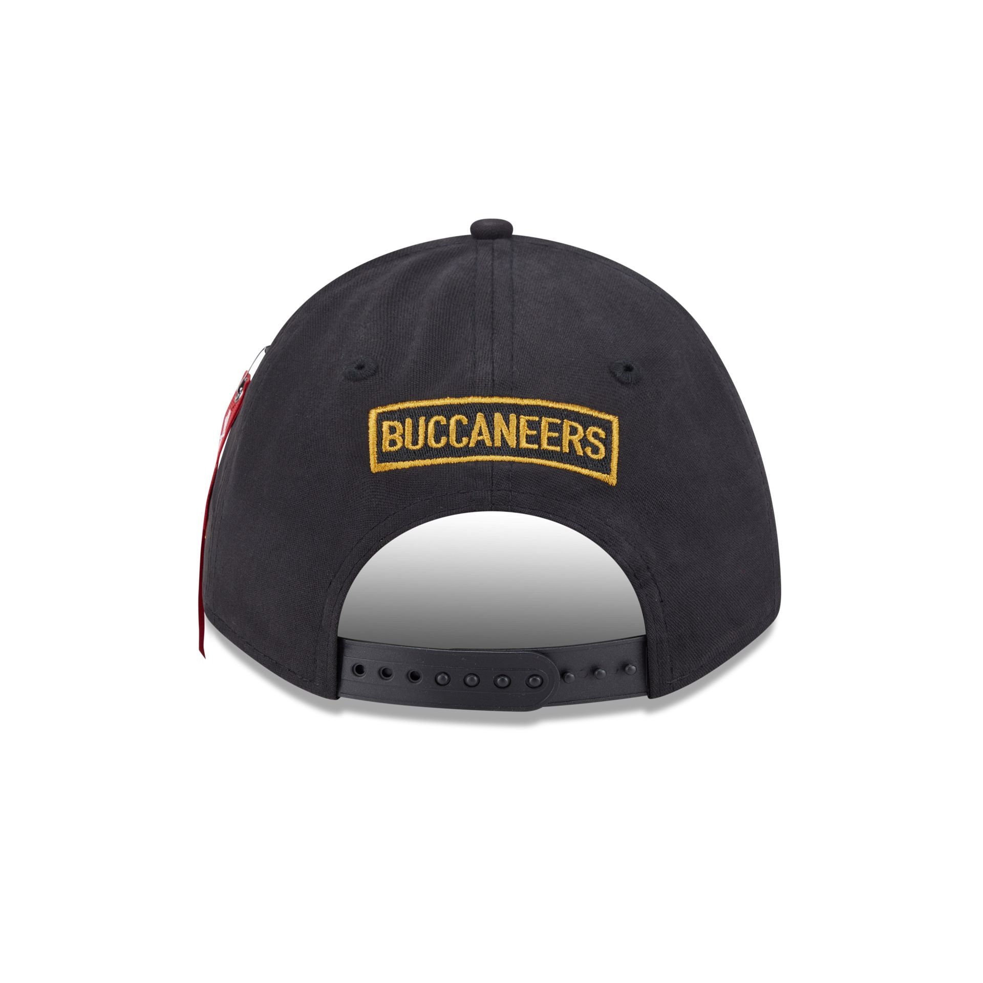 Alpha Industries x Tampa Bay Buccaneers Black 9FORTY M-Crown A-Frame Snapback Hat - Image 6