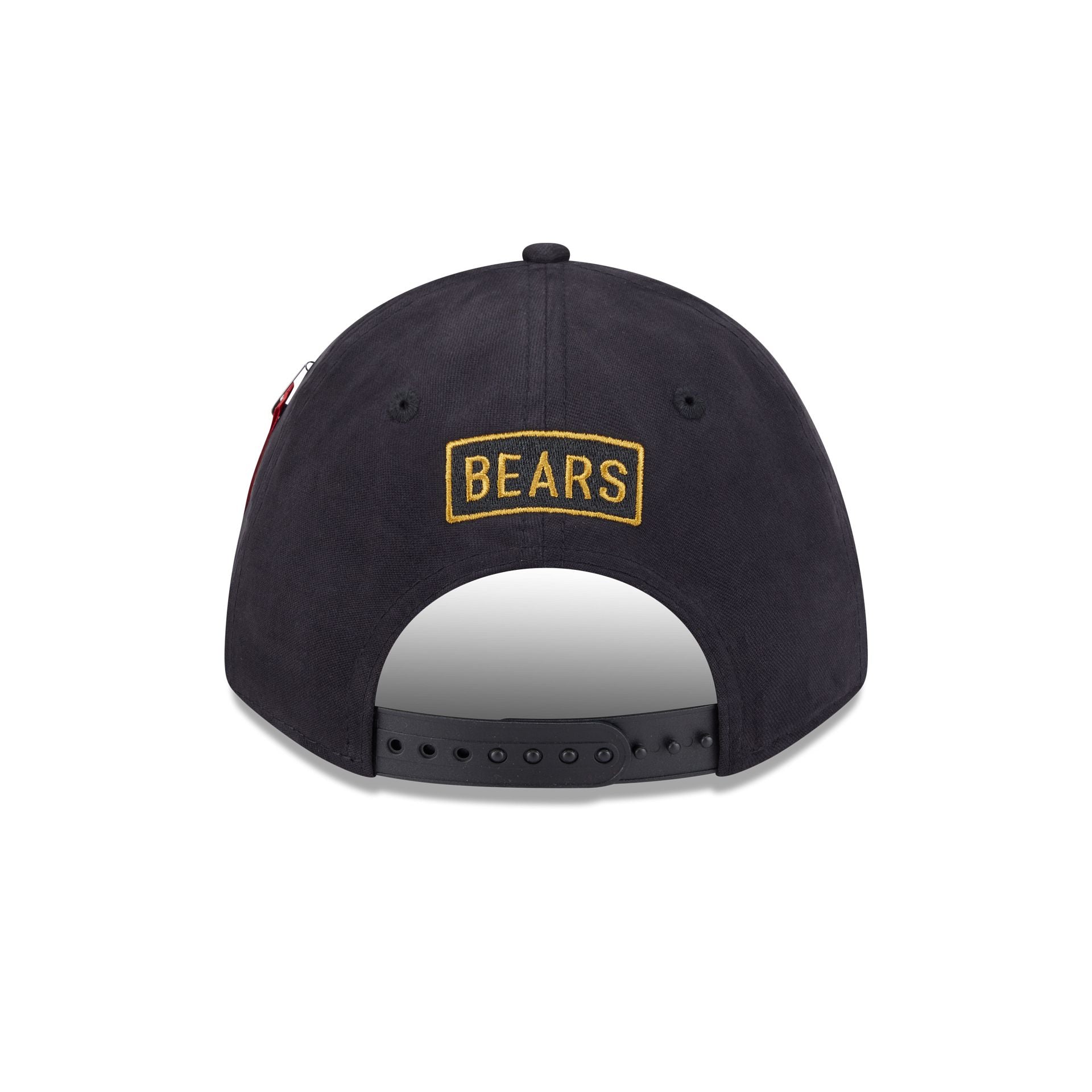 Alpha Industries x Chicago Bears Black 9FORTY M-Crown A-Frame Snapback Hat - Image 6