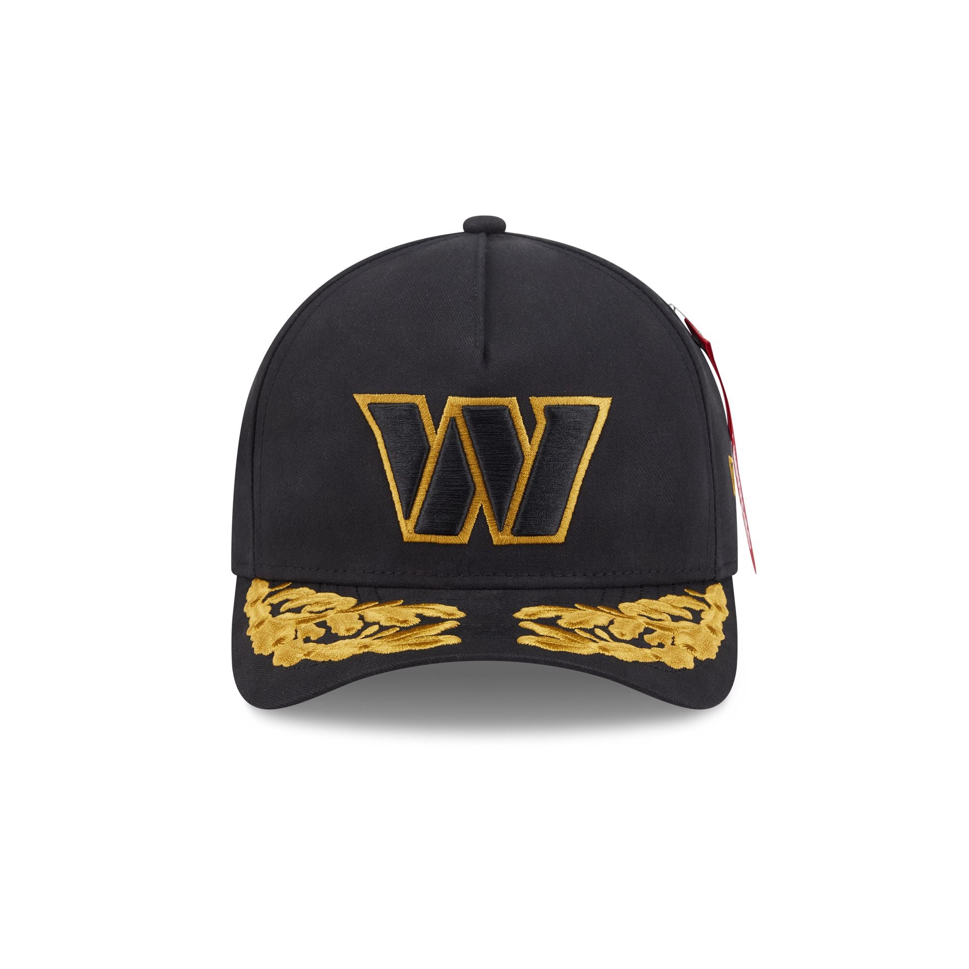 Alpha Industries x Washington Commanders Black 9FORTY M-Crown A-Frame Snapback Hat - Image 2
