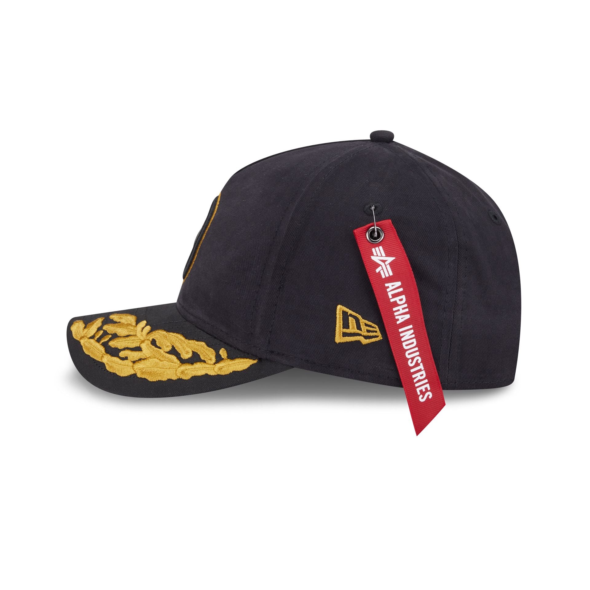 Alpha Industries x Pittsburgh Steelers Black 9FORTY M-Crown A-Frame Snapback Hat - Image 4