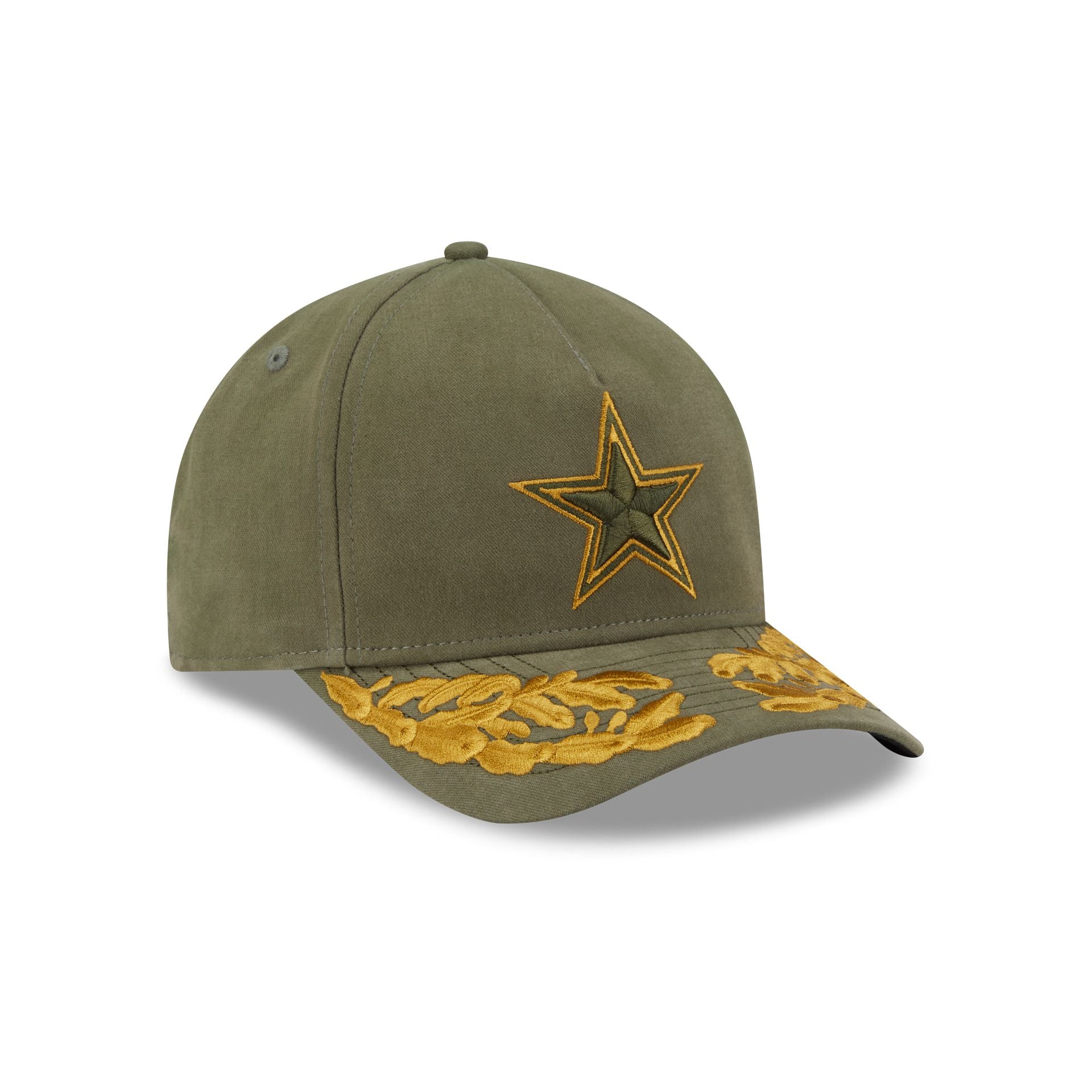 Alpha Industries x Dallas Cowboys Olive Green 9FORTY M-Crown A-Frame Snapback Hat - Image 3