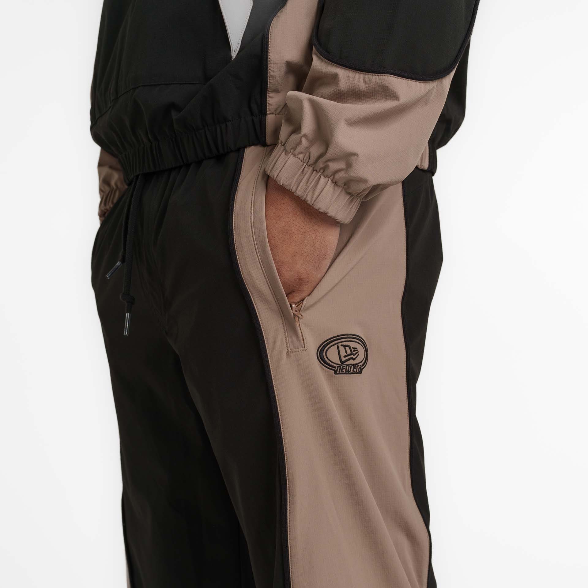 New Era Branded Retro-Tech NE2K Black Track Pants - Image 4