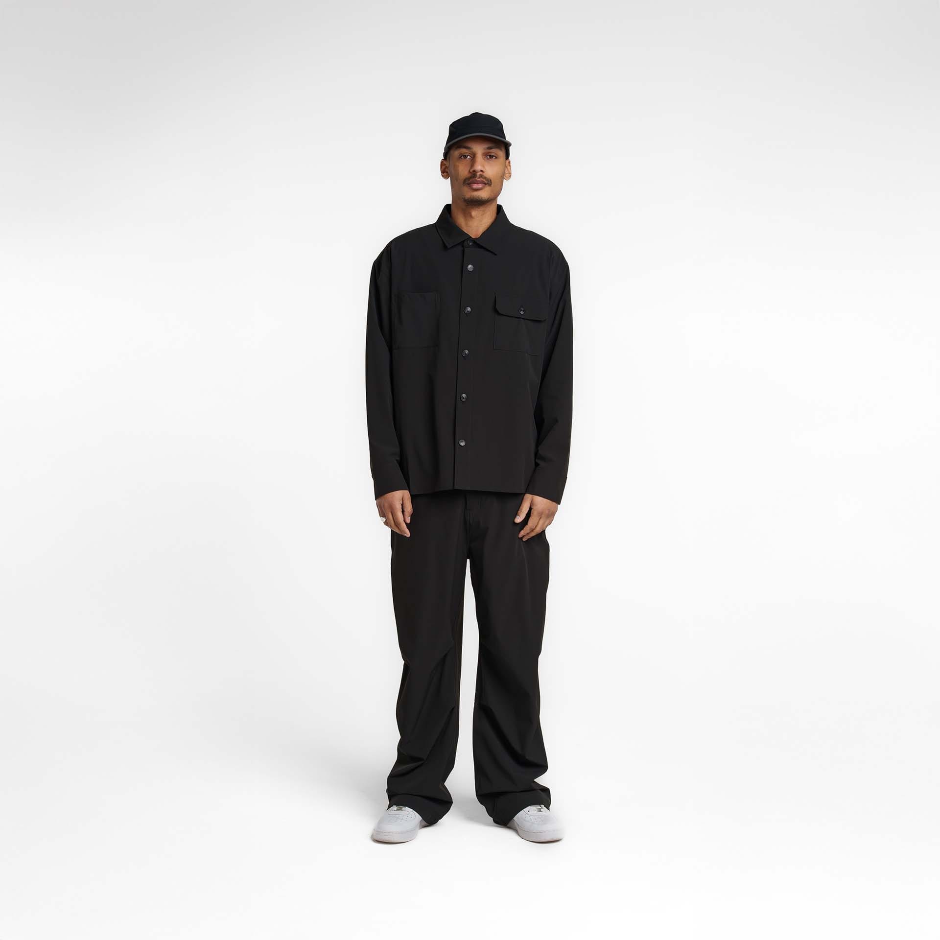 New Era Branded Nylon Military Black Shacket - Image 6