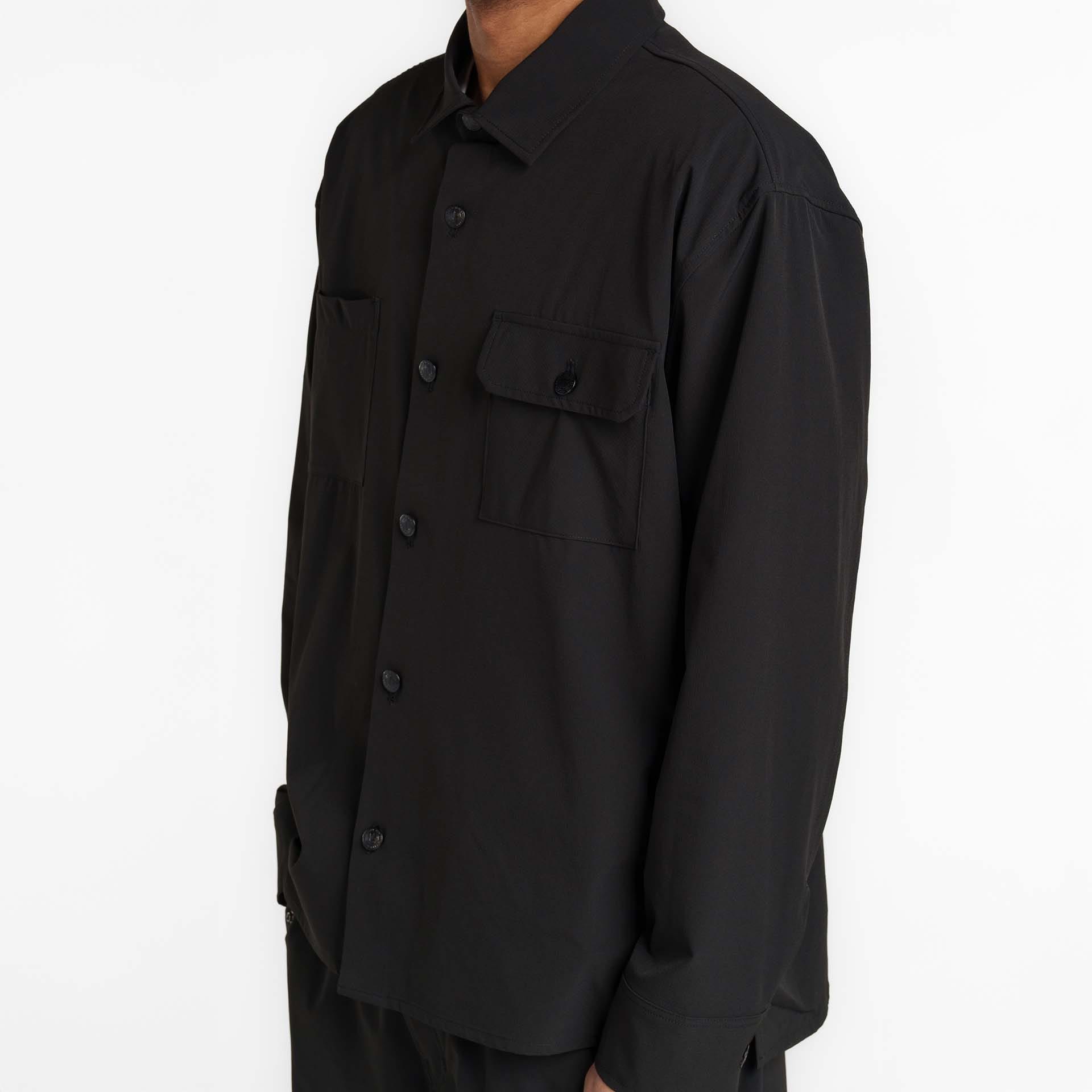 New Era Branded Nylon Military Black Shacket - Image 5