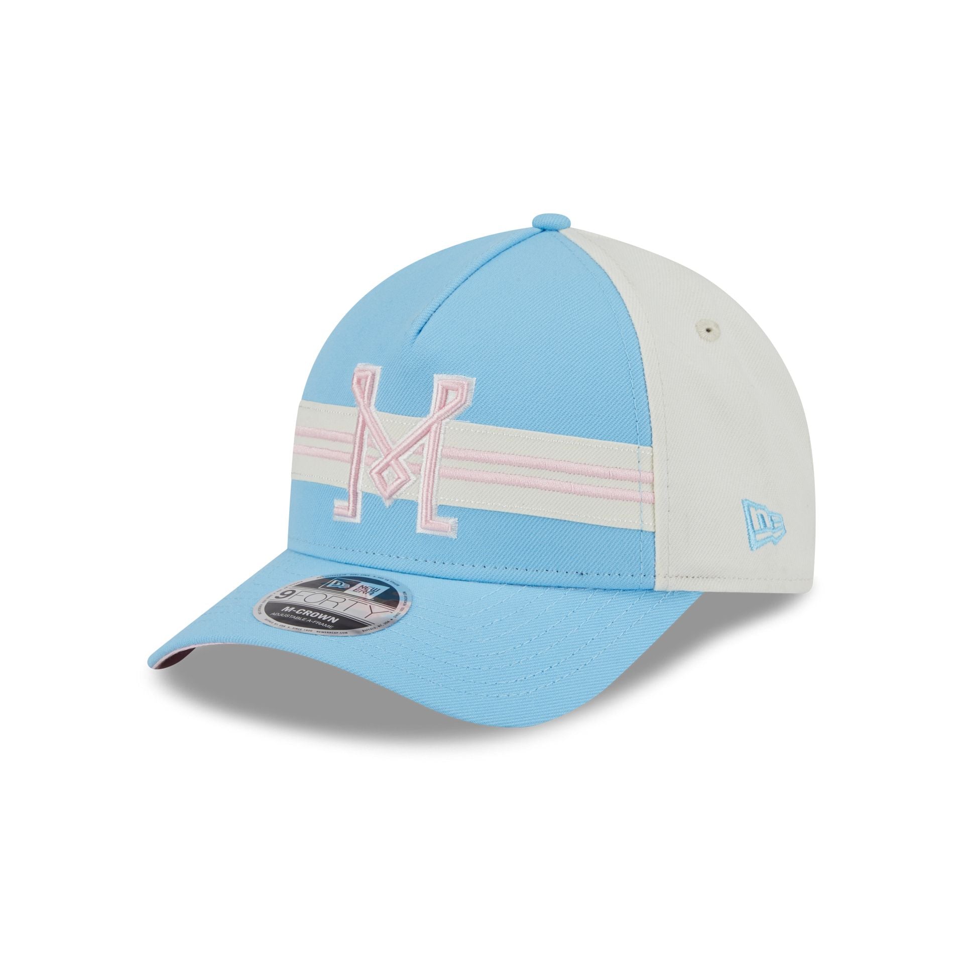 Inter Miami 2025 Jersey Hook Light Blue 9FORTY M-Crown A-Frame Snapback Hat - Image 3