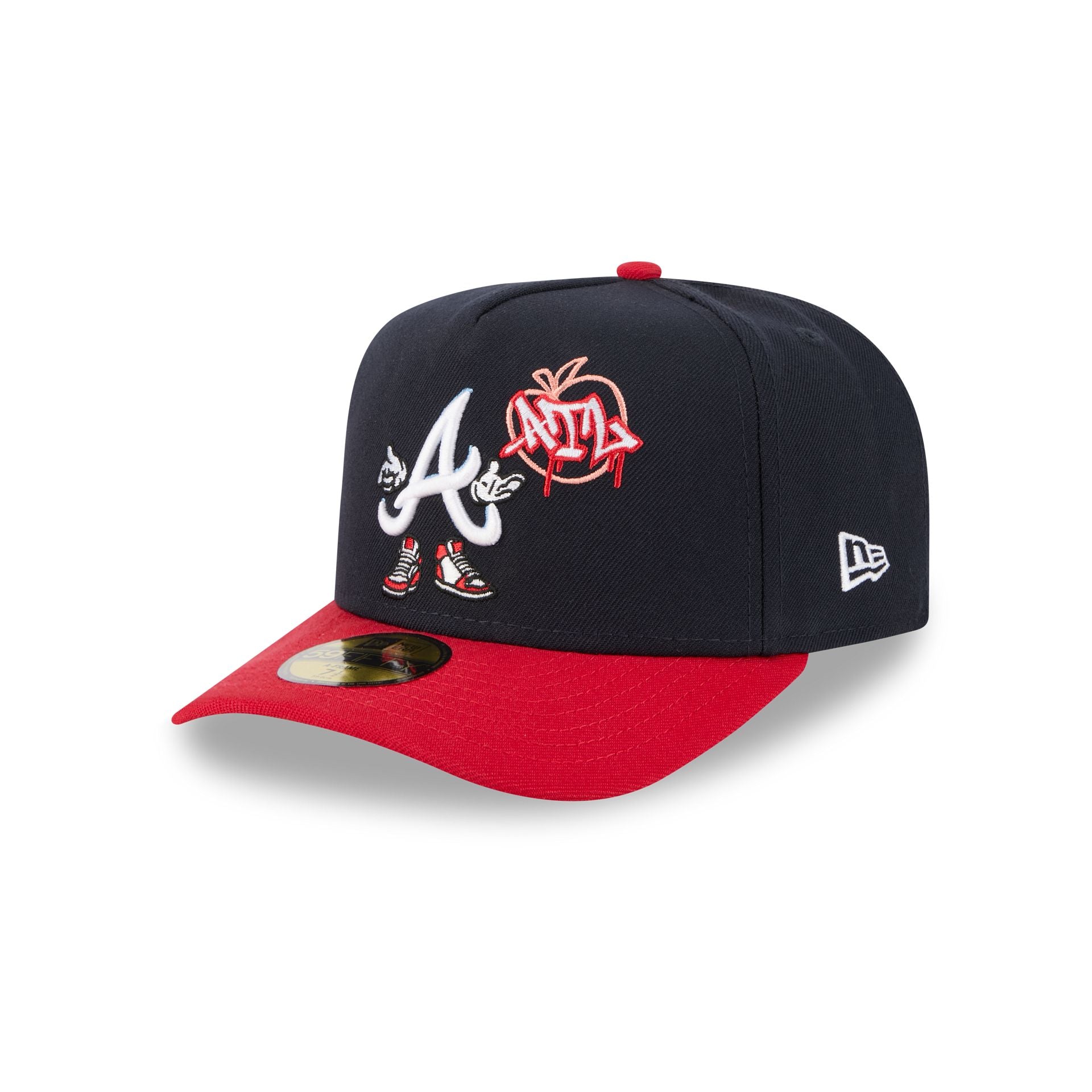Atlanta Braves Cartoon 59FIFTY A-Frame Fitted Hat - Image 3