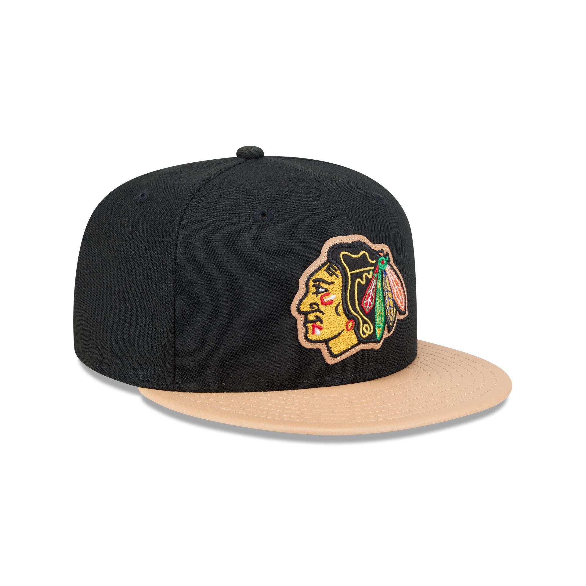 Chicago Blackhawks Leather Visor 59FIFTY Fitted Hat - Image 3