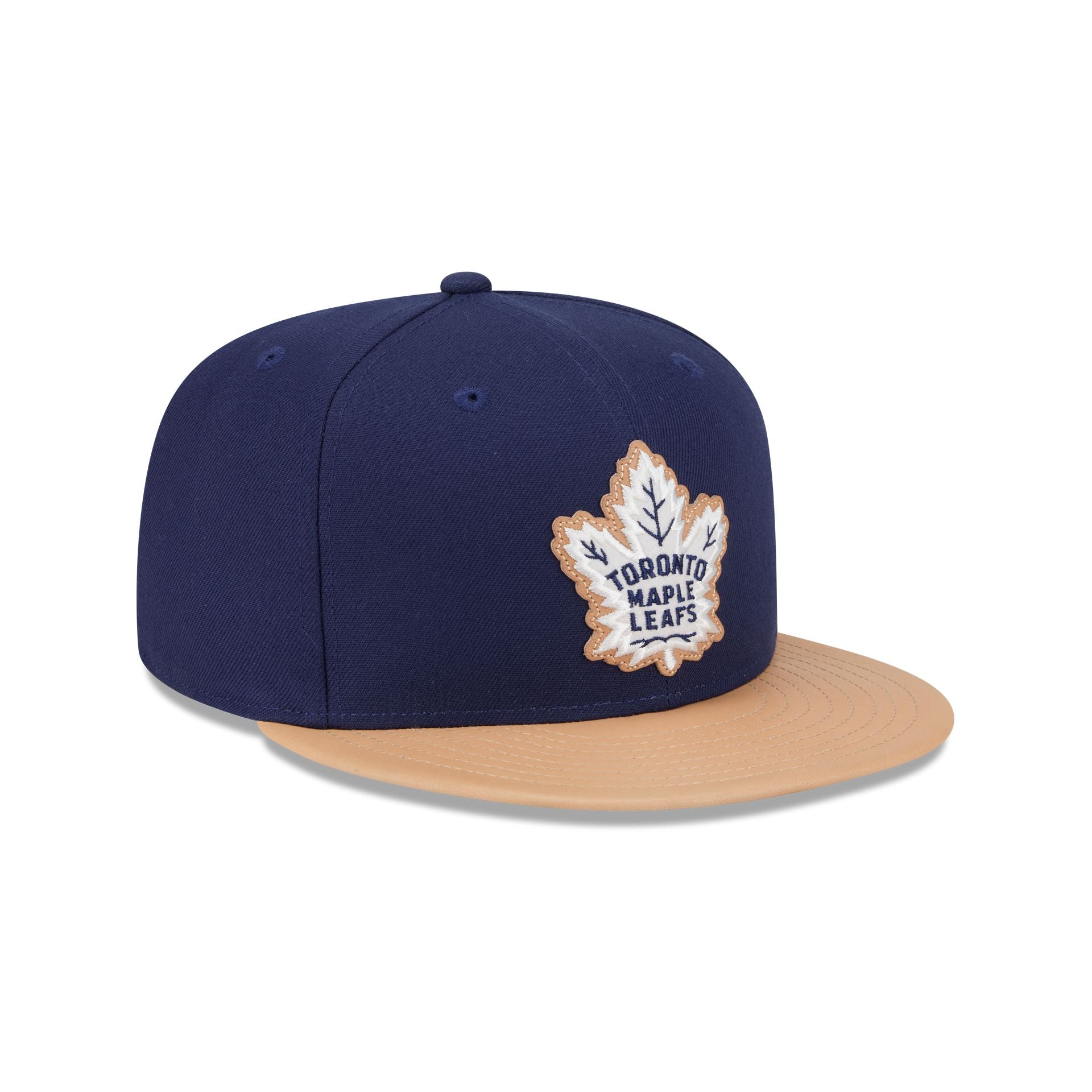 Toronto Maple Leafs Leather Visor 59FIFTY Fitted Hat - Image 3