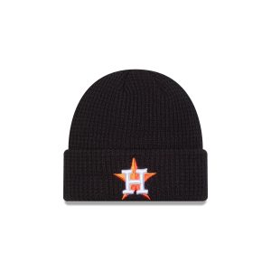 Houston Astros Waffle Stitch Knit Beanie Hat