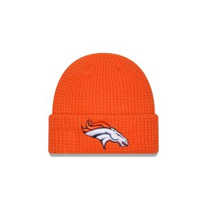 Denver Broncos Waffle Stitch Knit Beanie Hat