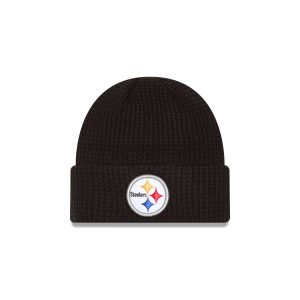 Pittsburgh Steelers Waffle Stitch Knit Beanie Hat