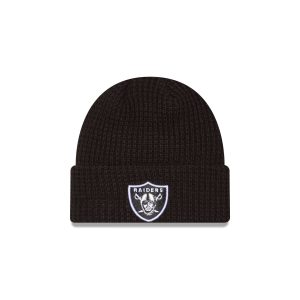 Las Vegas Raiders Waffle Stitch Knit Beanie Hat