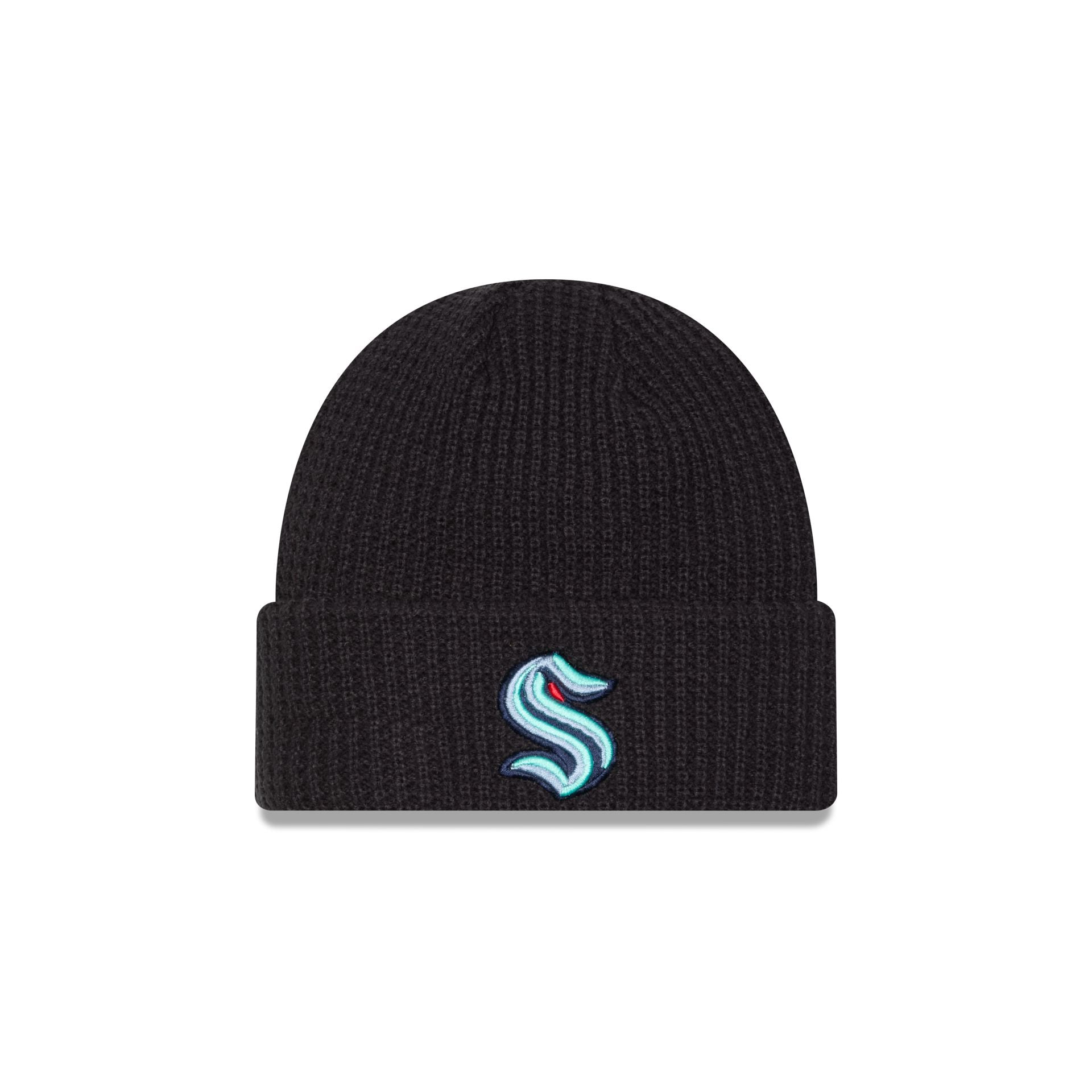 Seattle Kraken Waffle Stitch Knit Beanie Hat