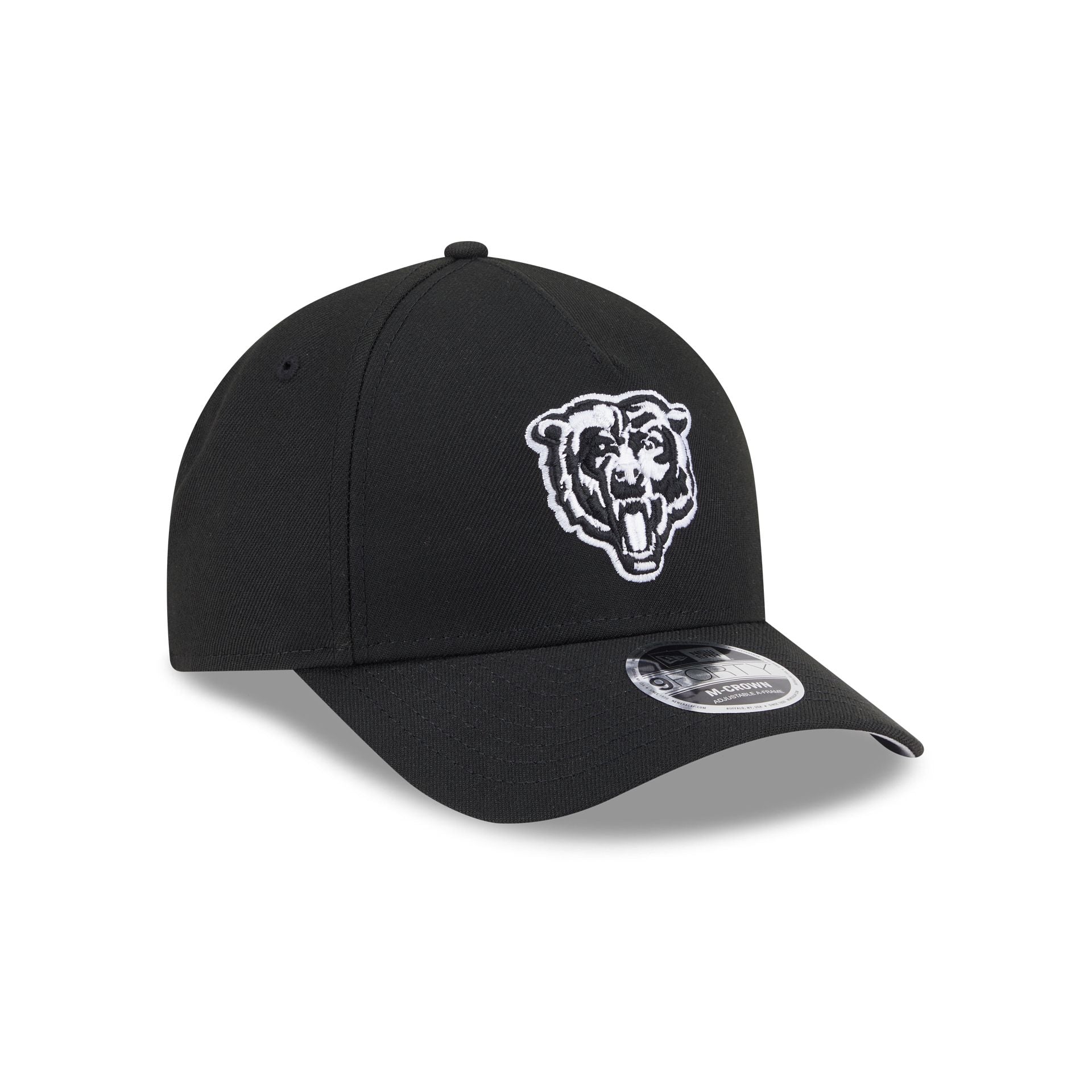 Chicago Bears Black & White 9FORTY M-Crown A-Frame Snapback Hat - Image 3