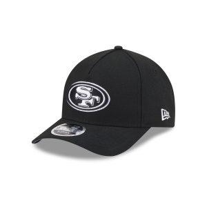 San Francisco 49ers Black & White 9FORTY M-Crown A-Frame Snapback Hat