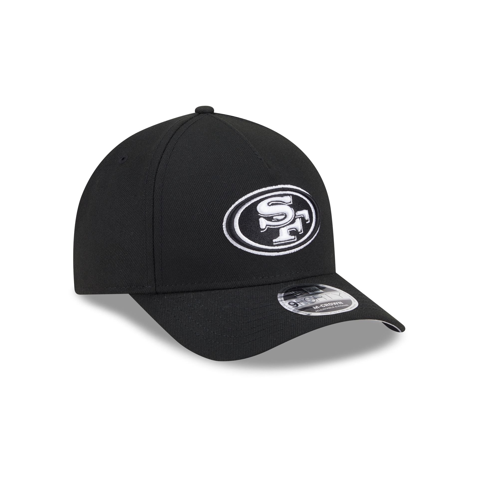 San Francisco 49ers Black & White 9FORTY M-Crown A-Frame Snapback Hat - Image 3