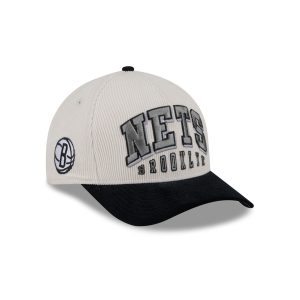 Brooklyn Nets Stacked Corduroy 9FORTY M-Crown A-Frame Snapback Hat