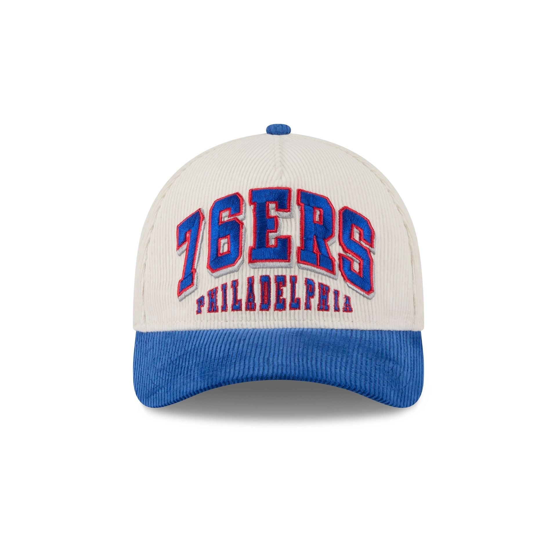 Philadelphia 76ers Stacked Corduroy 9FORTY M-Crown A-Frame Snapback Hat - Image 2