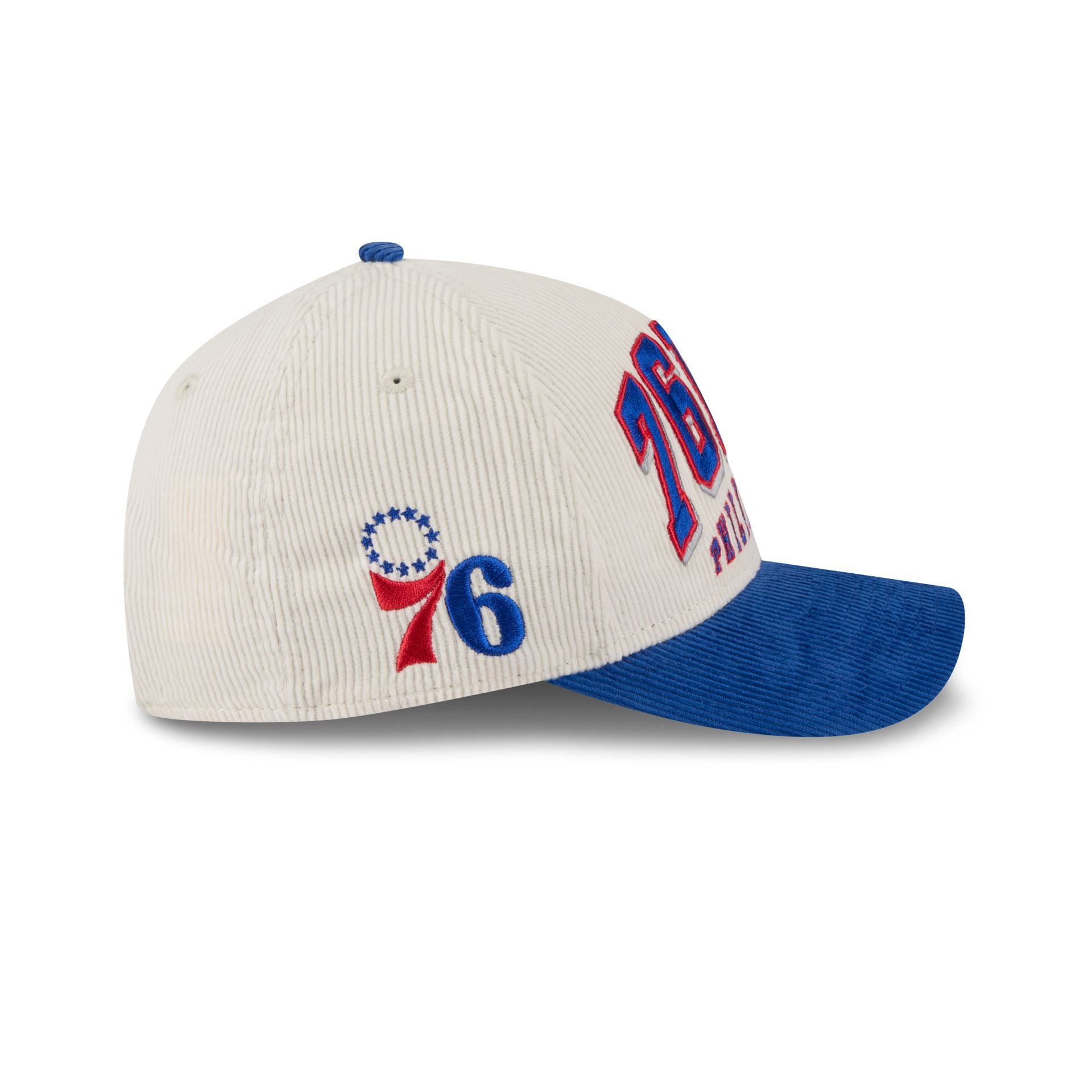 Philadelphia 76ers Stacked Corduroy 9FORTY M-Crown A-Frame Snapback Hat - Image 4