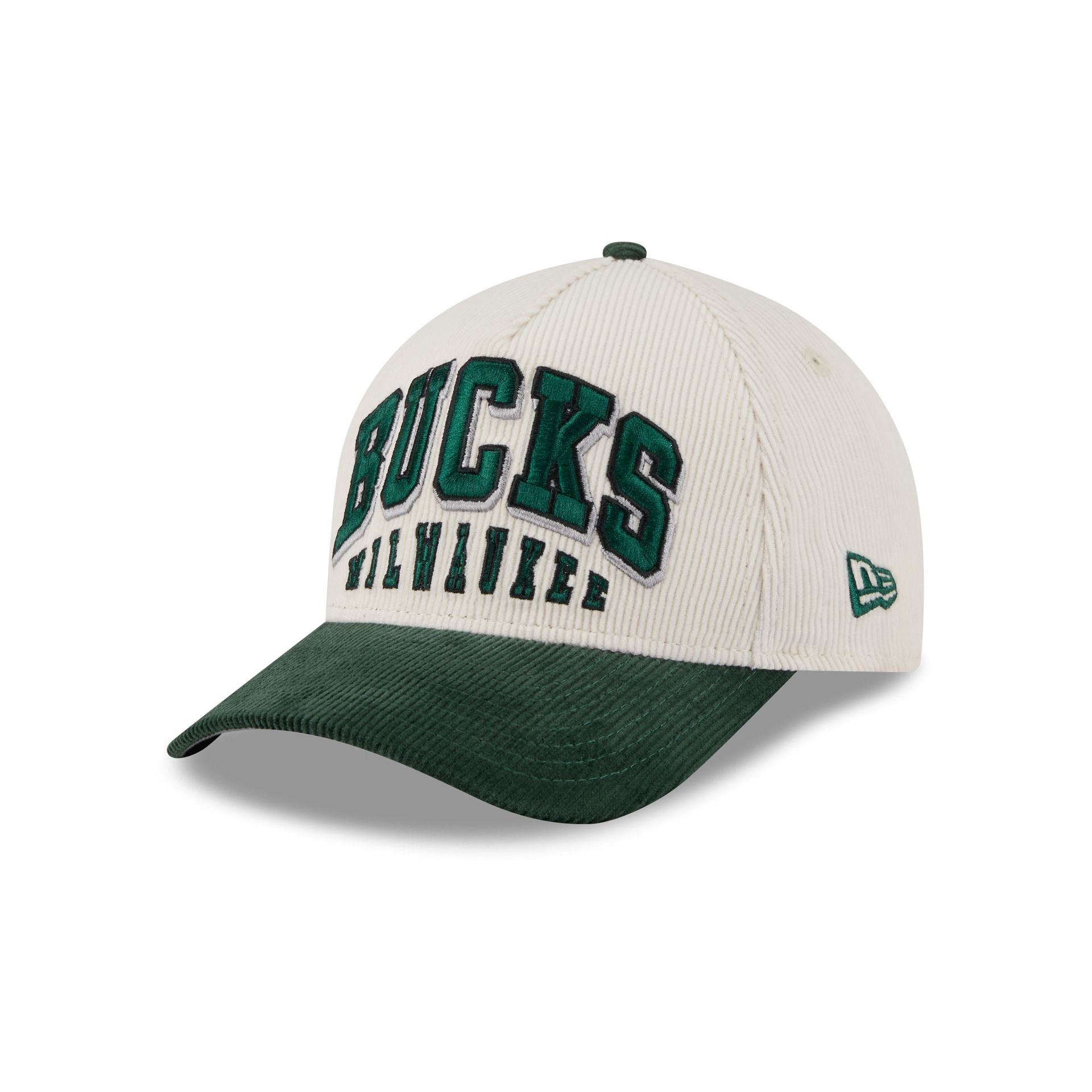 Milwaukee Bucks Stacked Corduroy 9FORTY M-Crown A-Frame Snapback Hat - Image 3