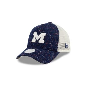 Michigan Wolverines Knit Women's 9FORTY A-Frame Trucker Hat