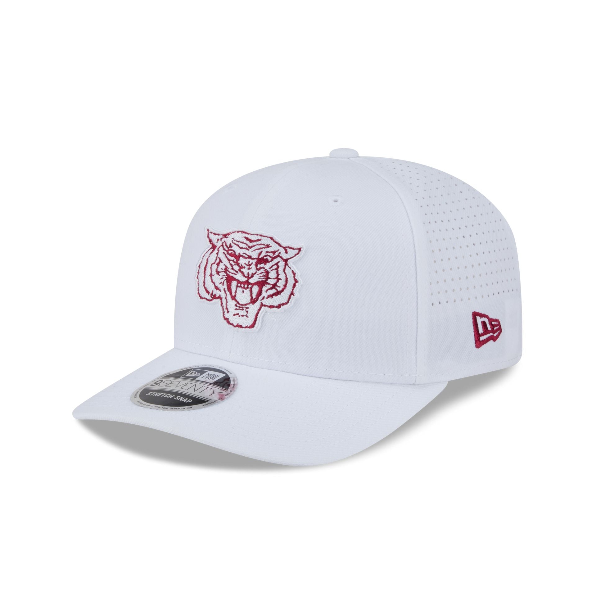 Morehouse Tigers Optic White Performance 9SEVENTY Stretch-Snap Hat