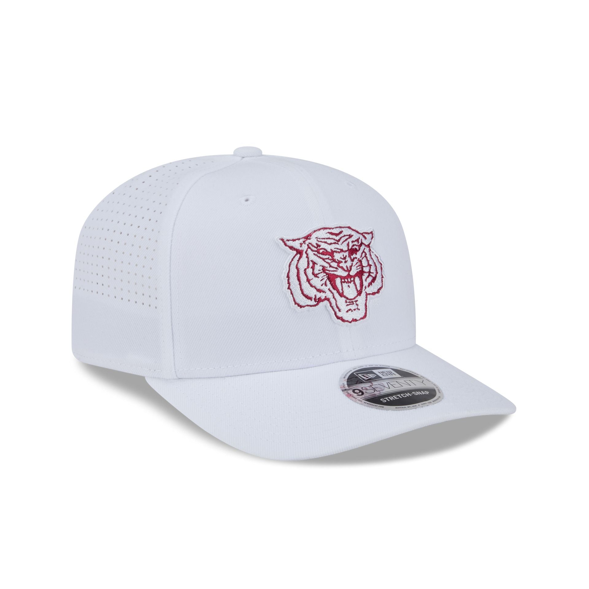 Morehouse Tigers Optic White Performance 9SEVENTY Stretch-Snap Hat - Image 3