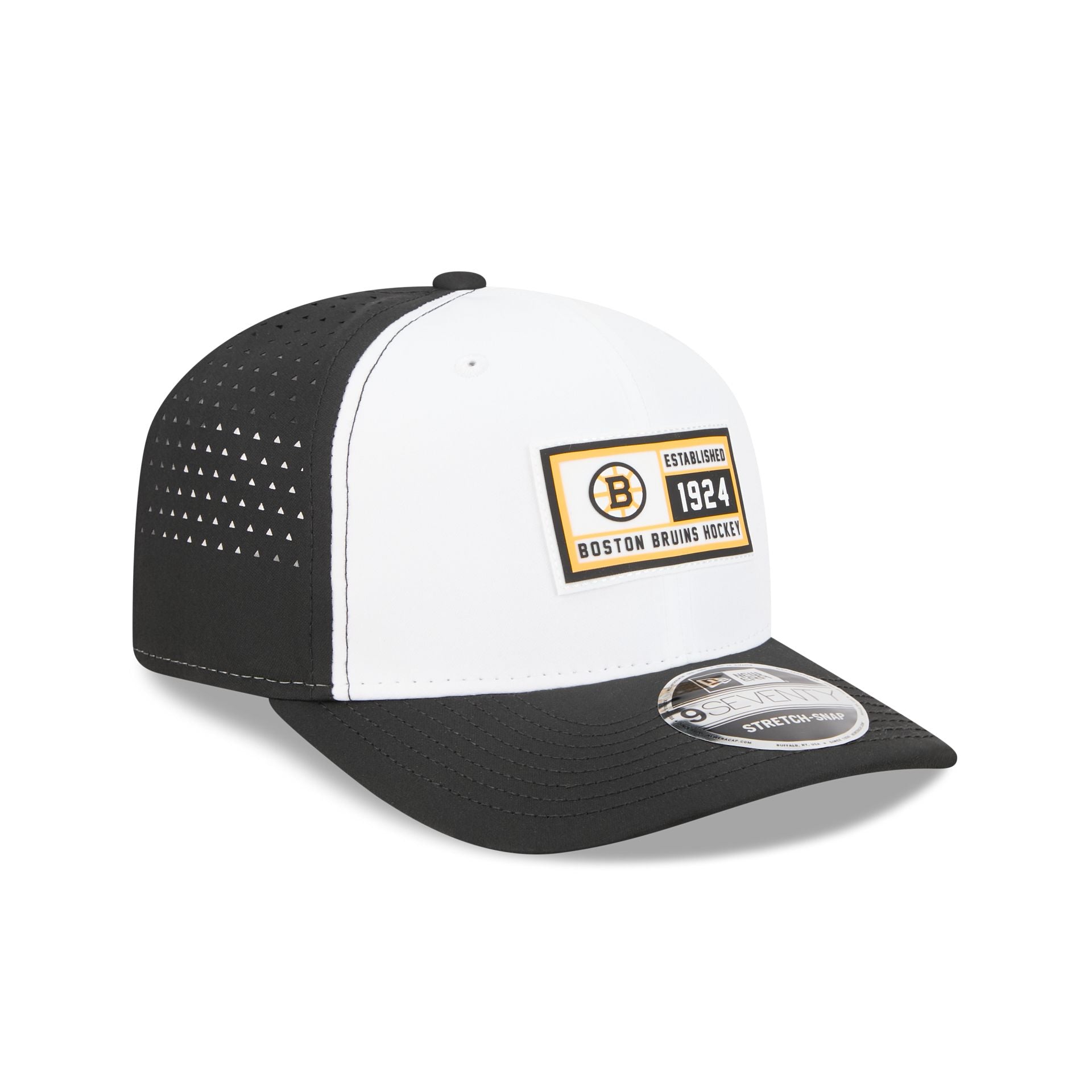 Boston Bruins Est. Patch 9SEVENTY Stretch-Snap Hat - Image 3