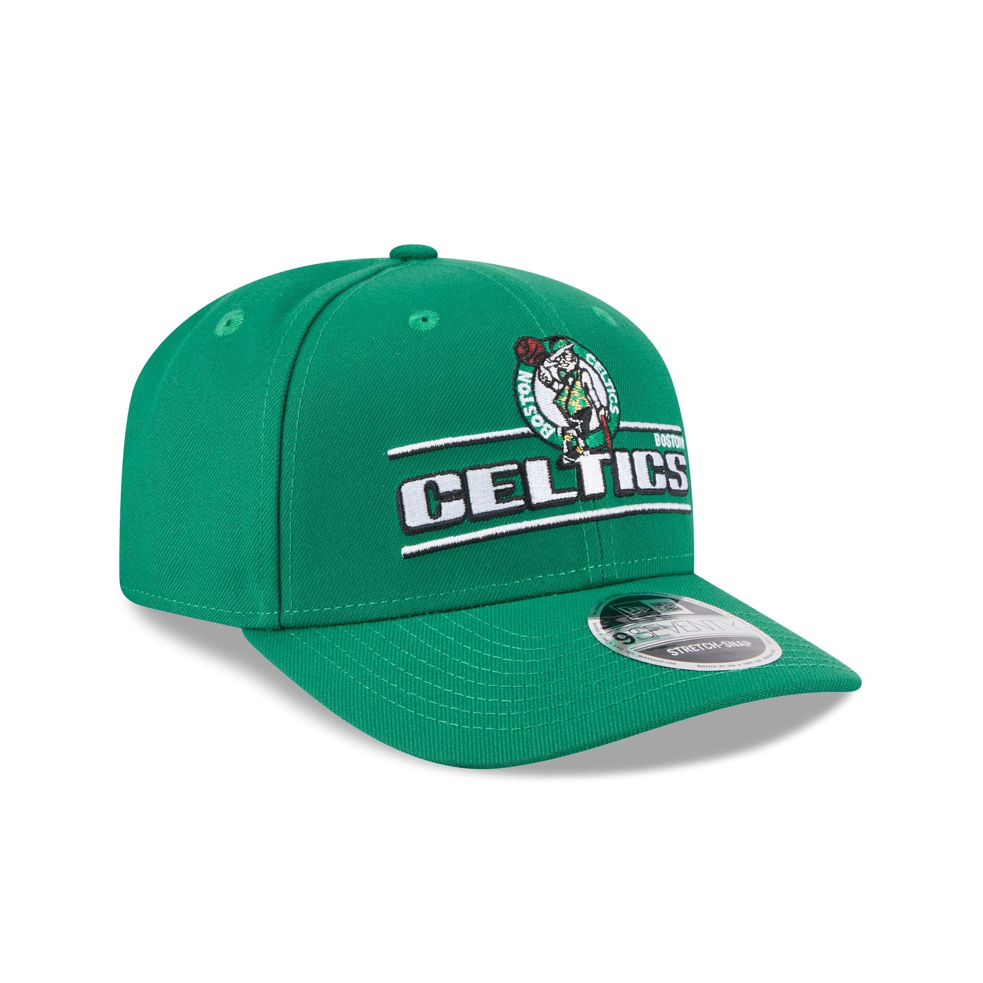 Boston Celtics Stated 9SEVENTY Stretch-Snap Hat - Image 3