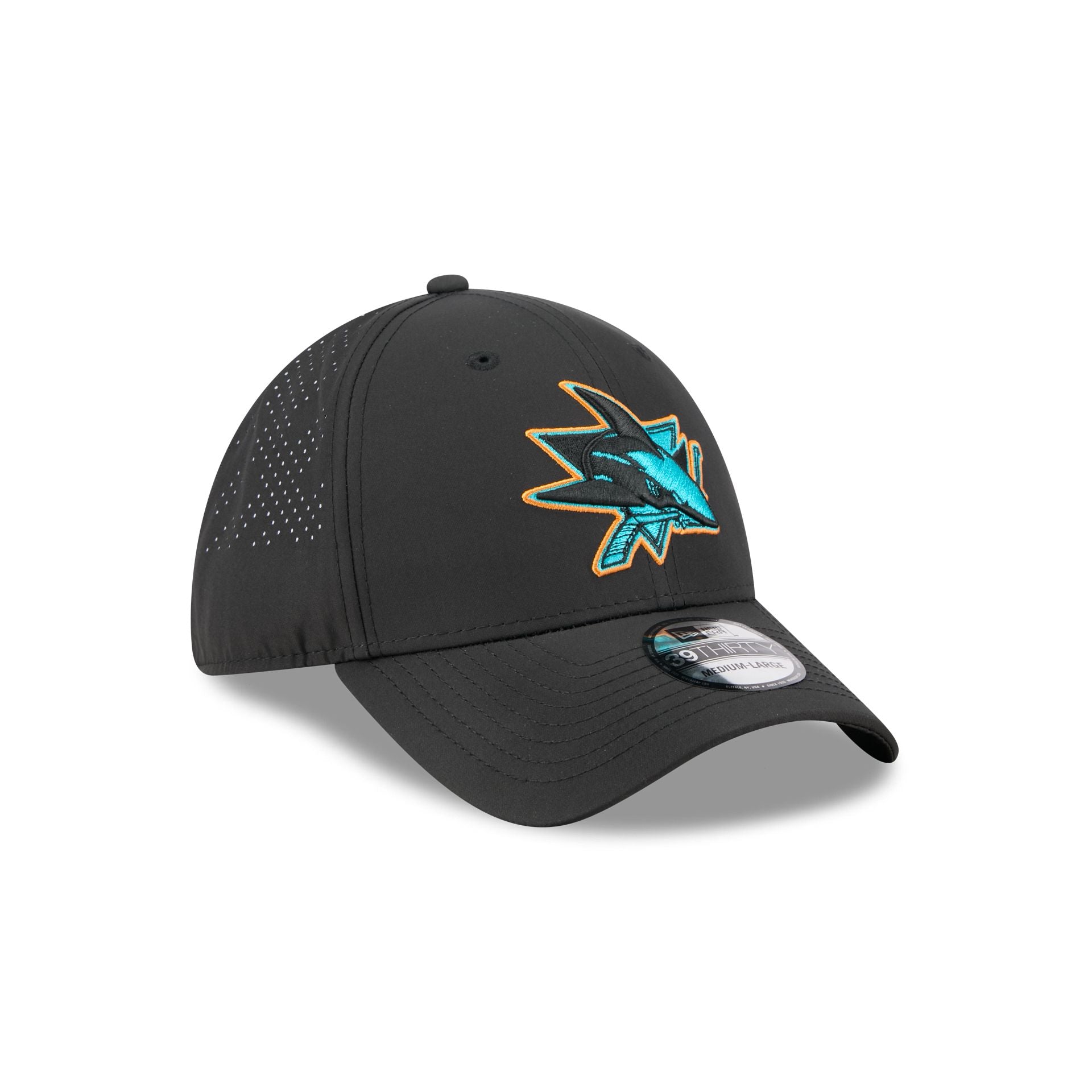 San Jose Sharks Night 39THIRTY Stretch Fit Hat - Image 3