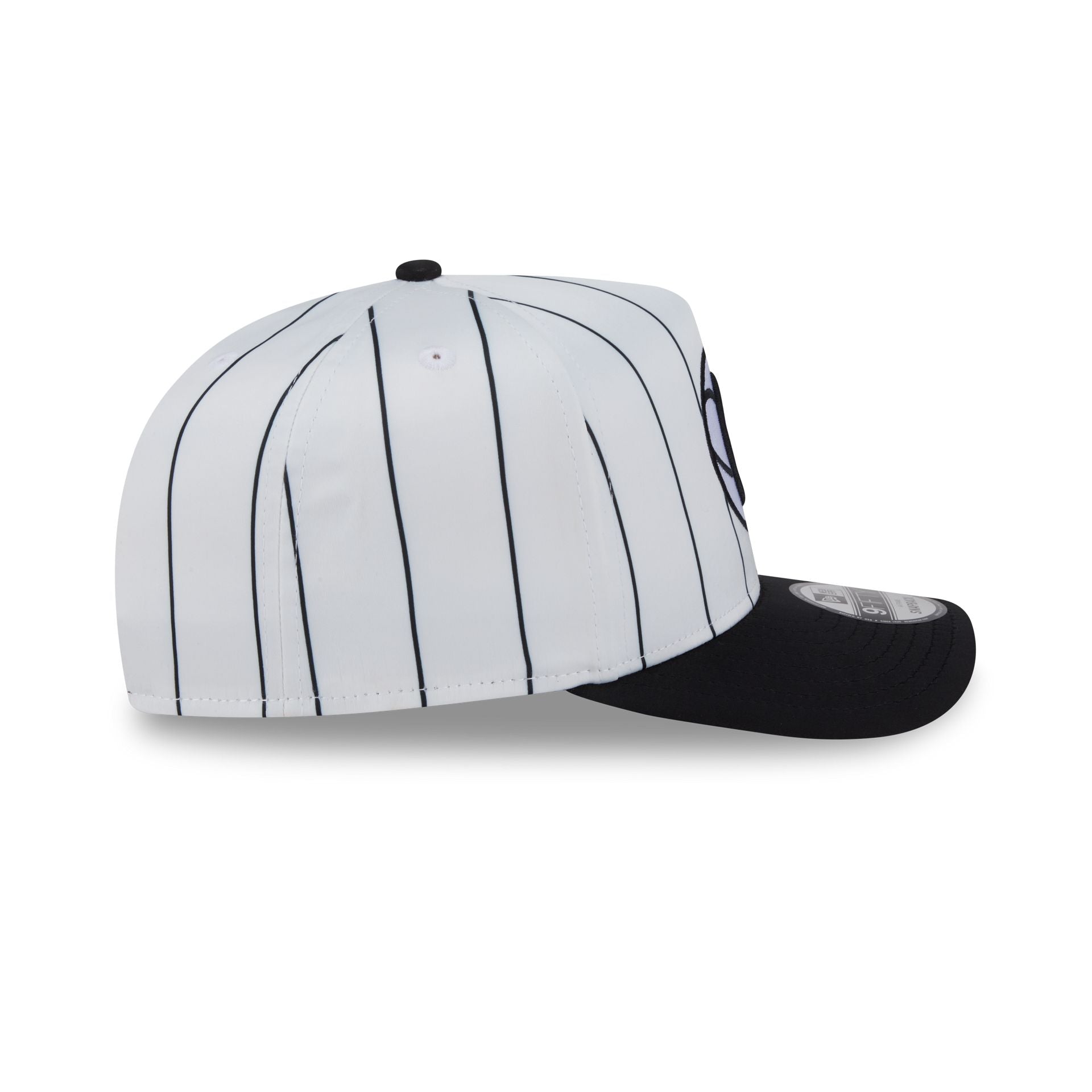 Brooklyn Nets Satin Pinstripe 9FIFTY A-Frame Snapback Hat - Image 5