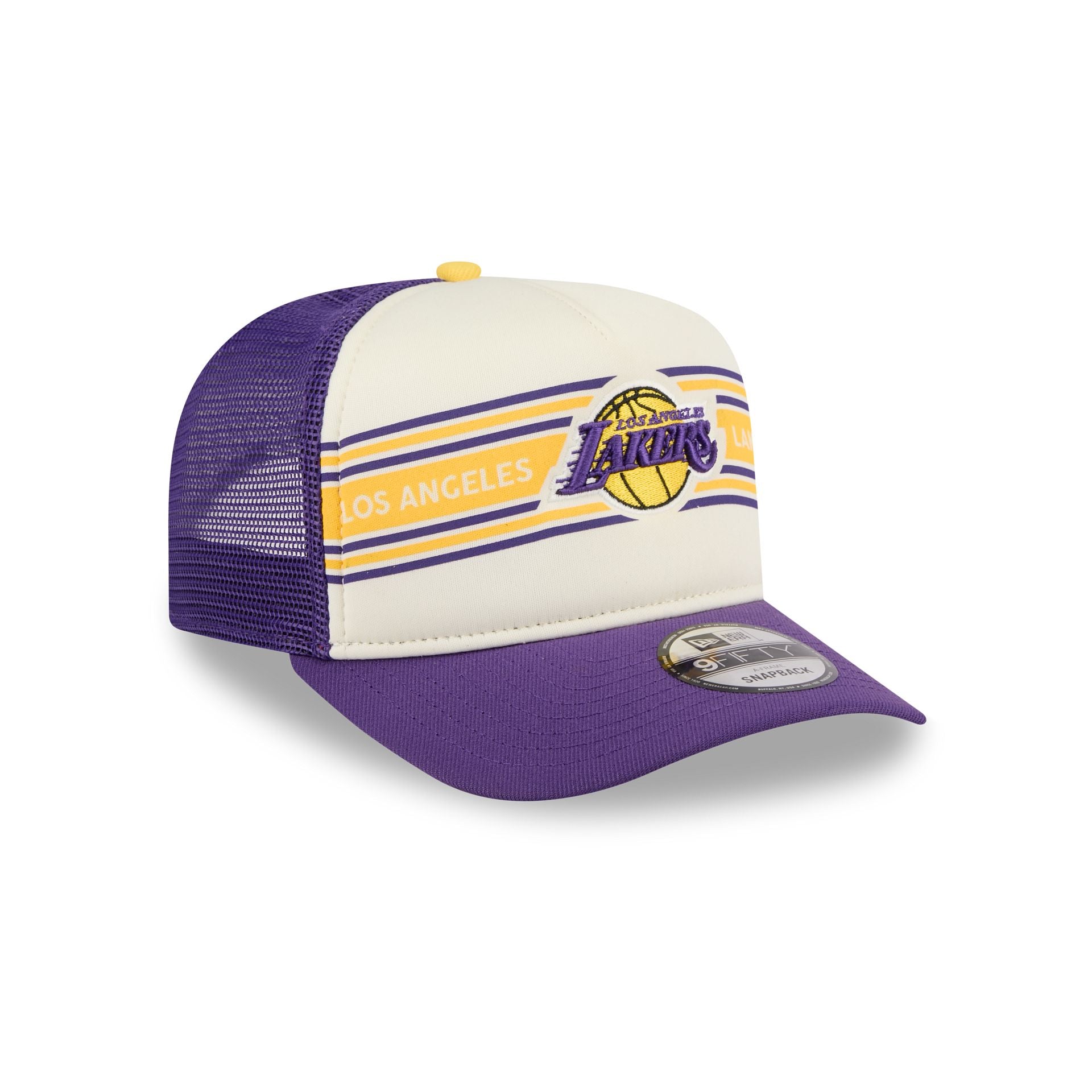 Los Angeles Lakers Banner 9FIFTY A-Frame Trucker Hat - Image 3